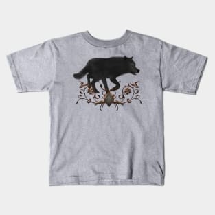 Awesome black wolf Kids T-Shirt